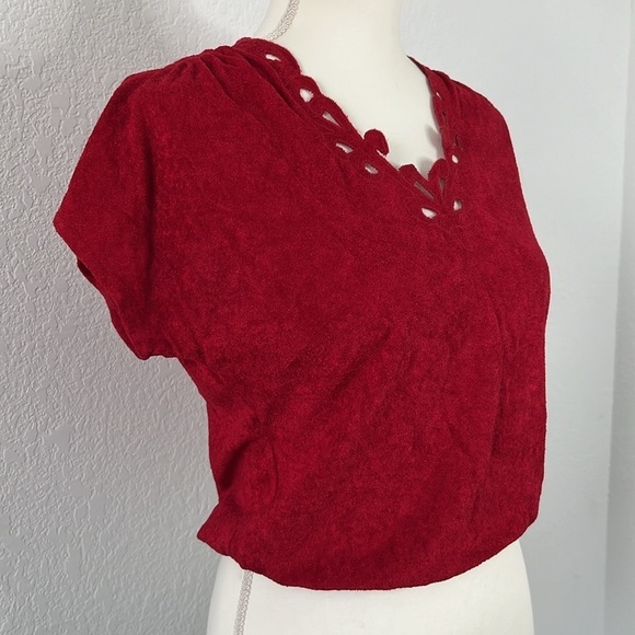 Elegant Red Women's Top - Picture 2 of 7
